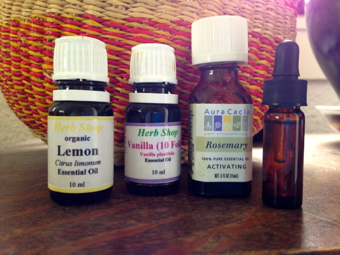 My oils and the resulting blend.