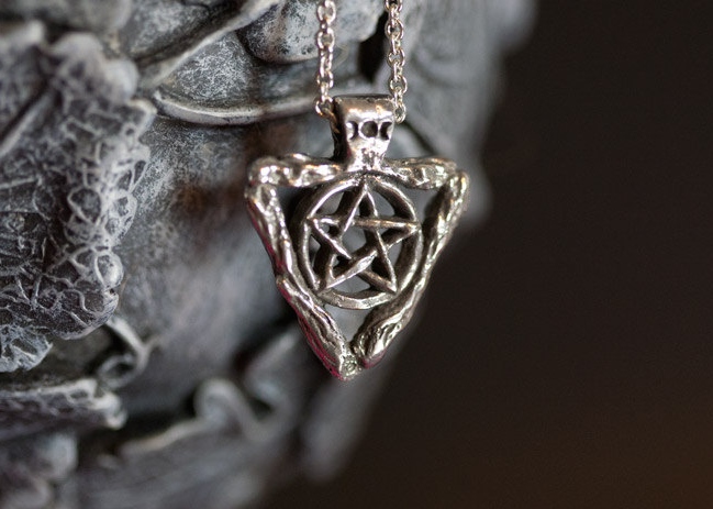 Gemma Jones's First Degree Pentagram pendant in pewter